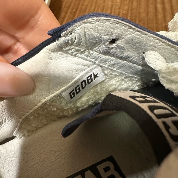 Golden Goose Superstar Navy Leather White Star Lace Laces Italy Size 42 - Picture 6 of 10